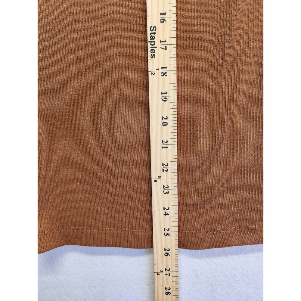 Brown‎ Ribbed Knit Mini Dress Cowboy Boot Patch Small - Picture 4 of 9
